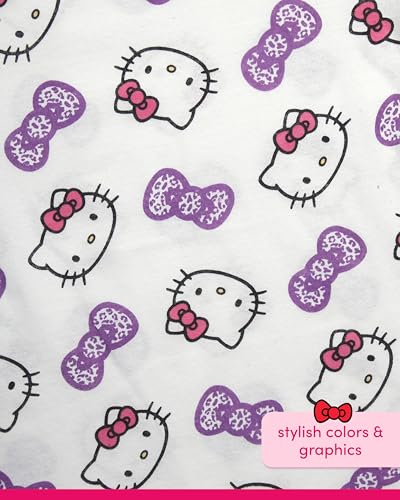 Image of Hello Kitty Girls Shirts - Short Sleeve Cute Casual Crewneck Graphic Tees Shirts for Girls Tops T-Shirt (Sizes: 4-12),