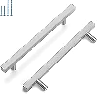 Vista 16 de homdiy HDJ22SN - Pomos de gabinete de níquel cepillado, 5 unidades, pomos de un solo agujero con pomos de 2 pulgadas de longitud total para armarios