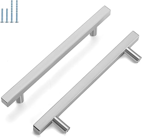 Miniatura 16 de homdiy HDJ22SN - Pomos de gabinete de níquel cepillado, 5 unidades, pomos de un solo agujero con pomos de 2 pulgadas de longitud total para armarios