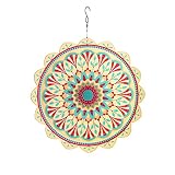 Stainless Stell Wind Spinner-Mandala Spirit 12 inches-Laser Cut Metal Art Geometric pattern-Worth Gi