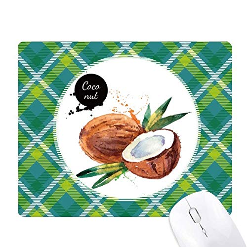 Tapis de souris de noix de coco savoureuses aquarelle avec surface de glisse précise et stable