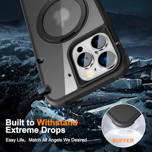Image of Compatible with iPhone 14 Pro Max Case with Stand 6.7 inch,Black