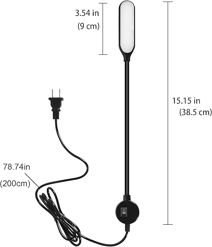 Miniatura 5 de Luz para máquina de coser, base magnética, luz de trabajo LED con cuello de cisne flexible para máquina de coser, taladradoras, bancos de trabajo