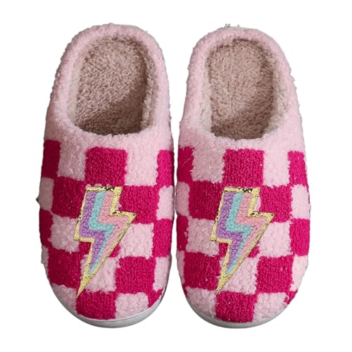 Image of LNERIP Animal Slippers Fruit Slippers Plant Slippers Various Cartoon Patterns Fluffy Soft Memory Foam Retro Indoor Outdoor Home Couple Shoes