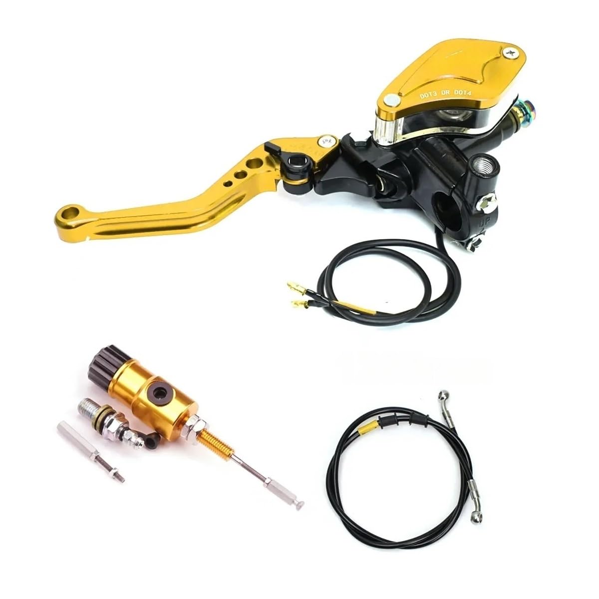 MLIOJU Motorcycle Clutch Lever 22mm Motorcycle Hydraulic Clutch Brake Master Cylinder Lever for Dirt Bike Sport Bike Scooter Motocross Off Road