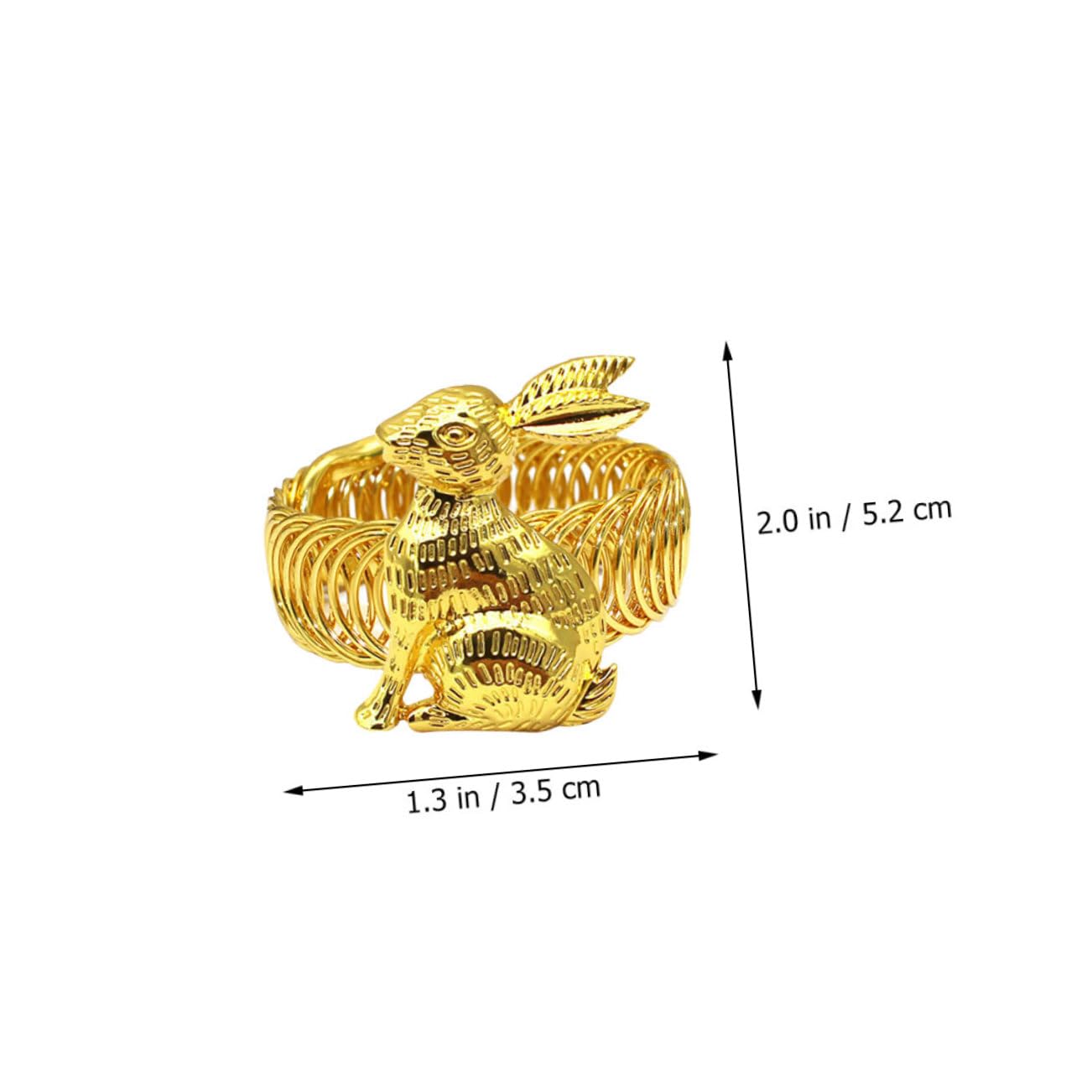 Alipis 4 Ensembles Boucle De Rideau Patères D'extérieur Para Bois De Cerf Guirlande De Verdure Patères Rustiques Ronds De Serviette De Printemps Belvédère Chaud Métal Golden 2 Pièces * 4