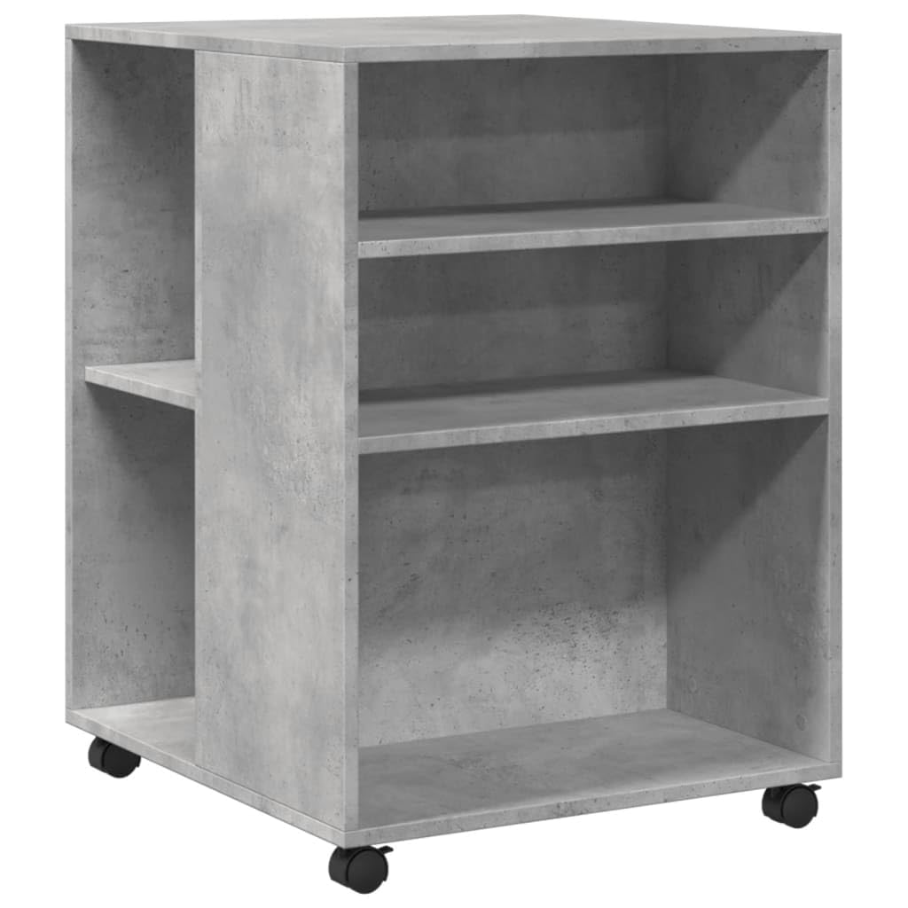 Aktenschrank mit Rollen und Ablagen, Rollcontainer, Mobiler Büroschrank, Büromöbel, Beistelltisch, Aufbewahrungsschrank für Home Office, 55 x 60 x 78 cm, Holzwerkstoff