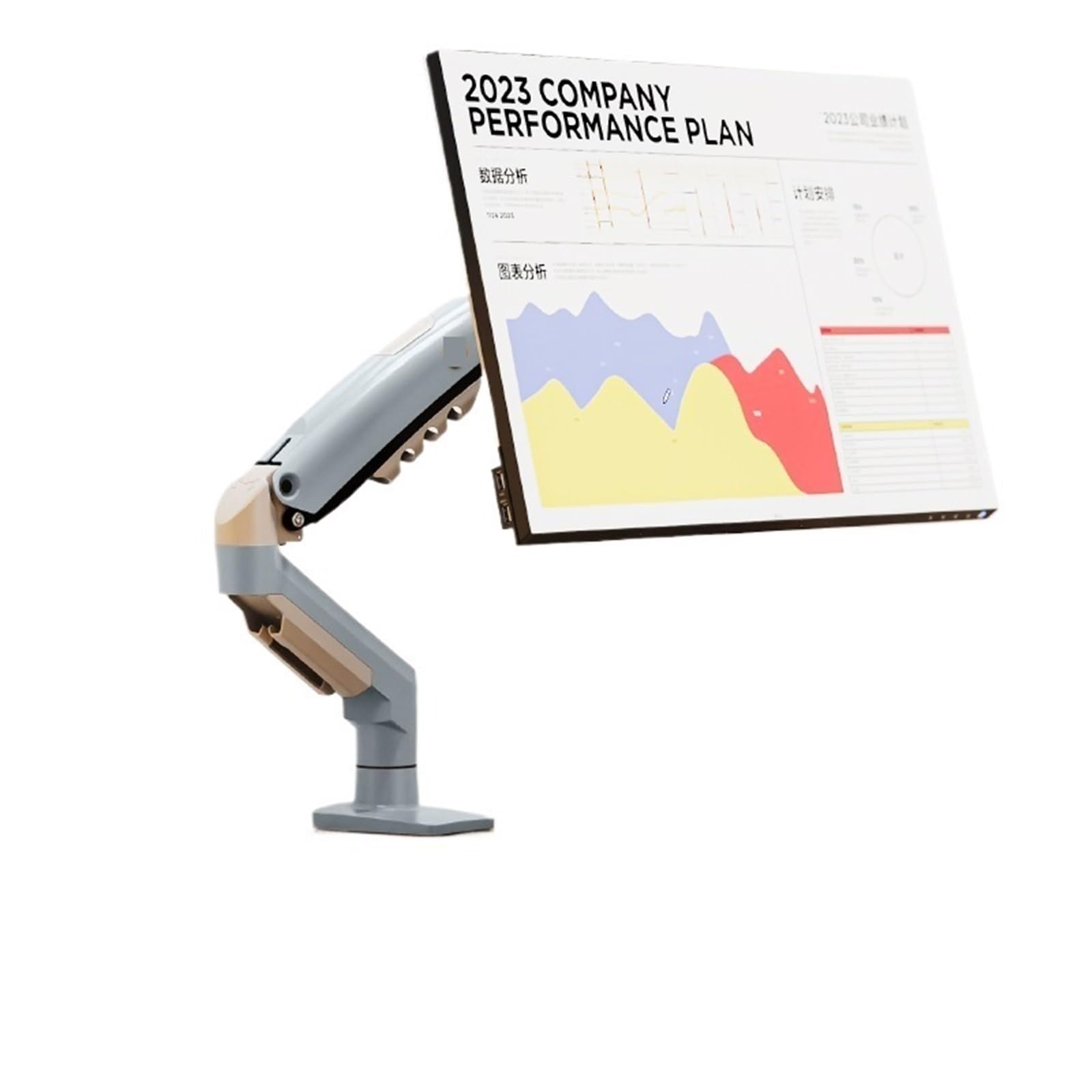 YLUPVT F80-XJ Pink Monitor Stand Mechanical Arm Portable Computer Display Screen Cantilever Base(Lake Blue)