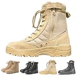 Gezolligheid Fashion Hiking Boots Little Kid Camp Waterproof Anti-collision Non-slip Desert Boots Military Fan Shoes Big Kid Work Boots(Sand-35)