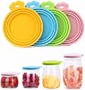 4Pack Tin Lids Can Cover for Dog Food Universal Silicone Tin Can Lids BPA Free Fit 3 Standard Size Can Tops Dog Cat Puppy Can Covers Cat Food Storage Can Tin Covers Fits All Standard Can Sizes