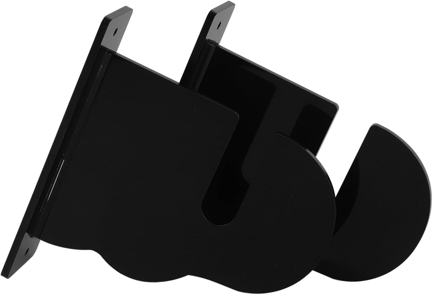 Wall Mounted Snowboard and Skateboard Rack, Metal Board Wall Mount Storage Hangers with Hooks, Space-Saving Longboard Display Stand for Garage and Indoor Use (1 Pair, Black)