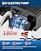 ExploreHorizon 20GAL Heavy-Duty Oil Drain Pan with 12V Electric Pump, 8.2FT Hose & Folding Handle for Cars, Trucks, RVs, Black