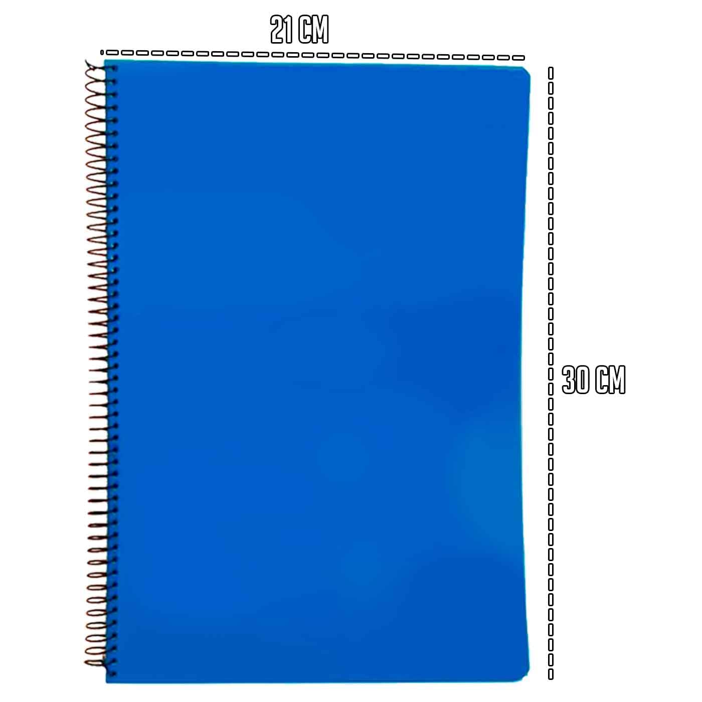 Lot de 6 cahiers à couverture rigide A4 avec 80 feuilles quadrillées, idéal pour l'école, couleur assortie, avec anneaux, 31 x 21,5 cm