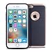 iphone 6 Case, Arae Apple Iphone 6 4.7 [Shock-Absorption] Hybrid Dual Layer Protective Case,Drop Protection [Brushed Metal Texture] cover for Apple iphone 6 4.7 (Rose gold)