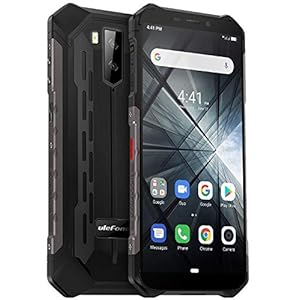 télephone Portable incassable (2019), Ulefone Armor X3 avec Mode sous-Marin, IP68 résistant Smartphone Etanche Android 9.0, Double SIM, 2 Go + 32 Go, Batterie 5000 mAh, Visage déverrouillé GPS Noir
