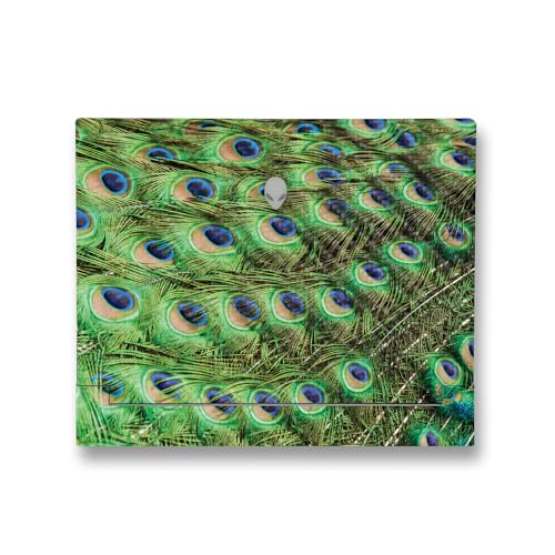 Image of MightySkins Carbon Fiber Skin Compatible with Alienware X14 R2 (2023) Full Wrap Kit - Peacock Pattern | Protective, Durable Textured Carbon Fiber Finish | Easy to Apply | Made in The USA