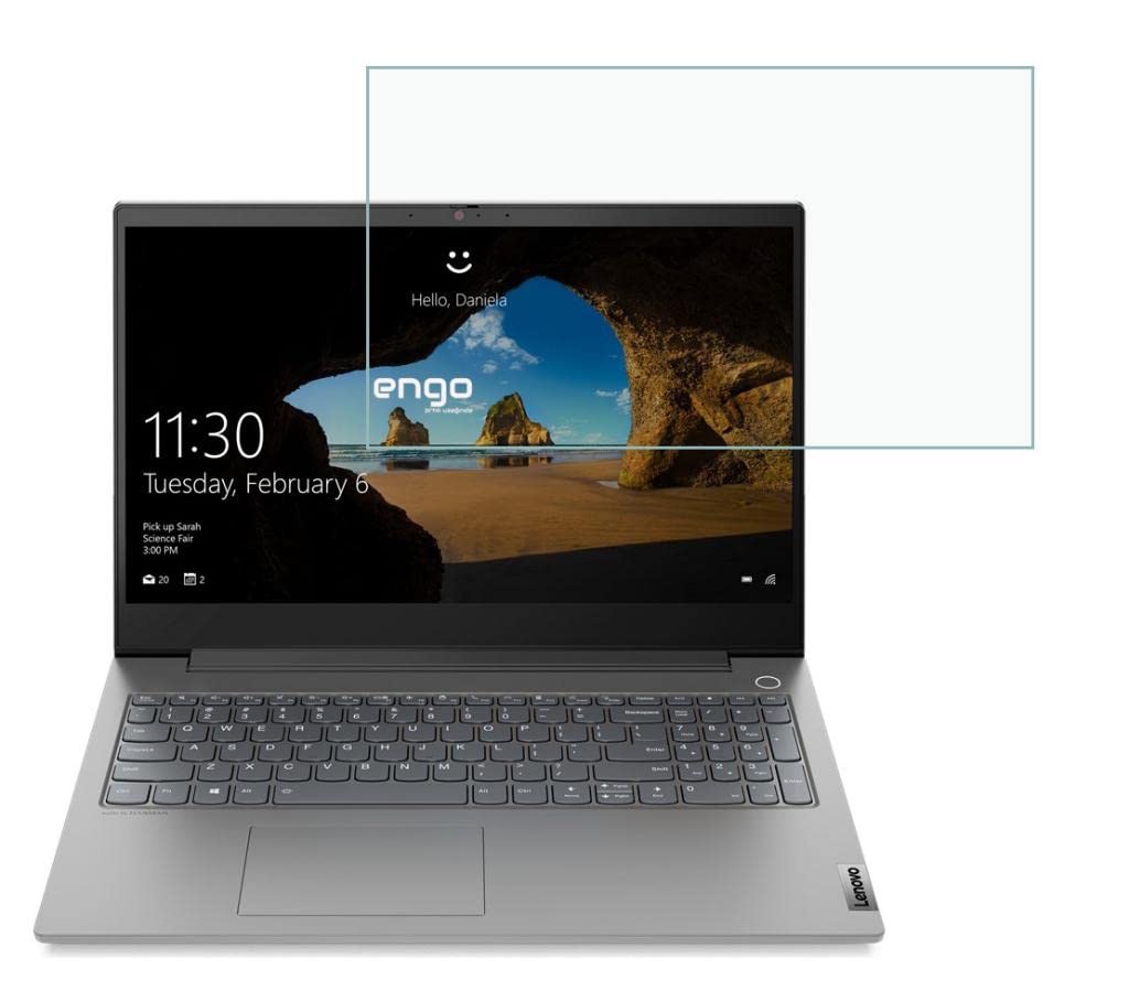 Engo Lenovo Thinkbook 15 G3 15.6 İnç İle Uyumlu Ekran Koruyucu Notebook, 9H Temperli Kırılmaz Esnek Nano Cam, Çizilmeye Ve Darbeye Dayanıklı Laptop Koruma, HD Şeffaf 16:9