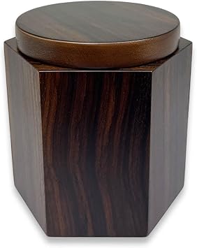 Lubinski Italy Handmade Wooden Pipe Hold Jar