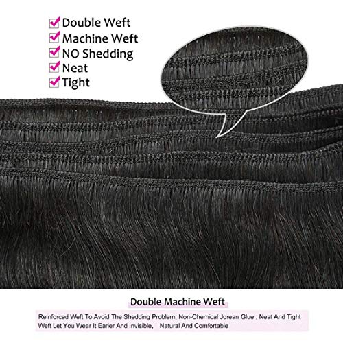 Liang Dian 18 Inch Long Straight Human Hair 4 Bundles Natural Color 12A Brazilian Virgin Hair 100% Unprocessed Straight Bundles Human Hair(18" 18" 18" 18") - Image 6