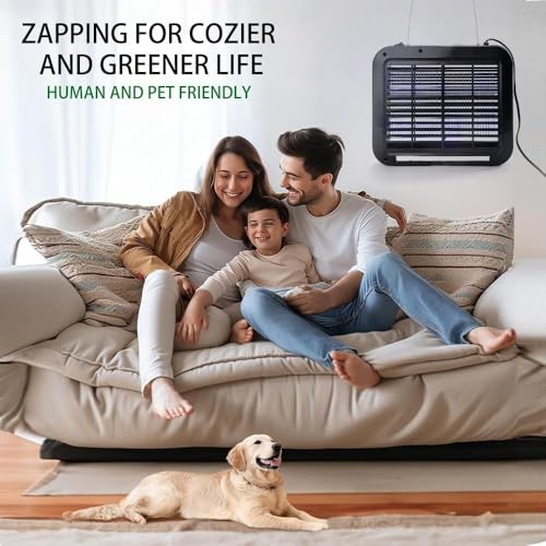 Image of Electric Mosquito Killer, Fly Insect Killer Machine, Insect Bug Zapper,Fly Catcher and Trap Killer LED Lamp for Restaurants,Home,Office,Bedroom-Rechargeable Night Lamp (Black-202)