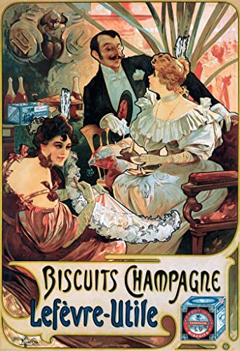 Toile Alphonse Mucha Fille assise pour décoration salon élégante