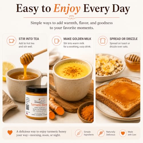 Miel con cúrcuma cremada 8 oz sabor intenso miniatura 3