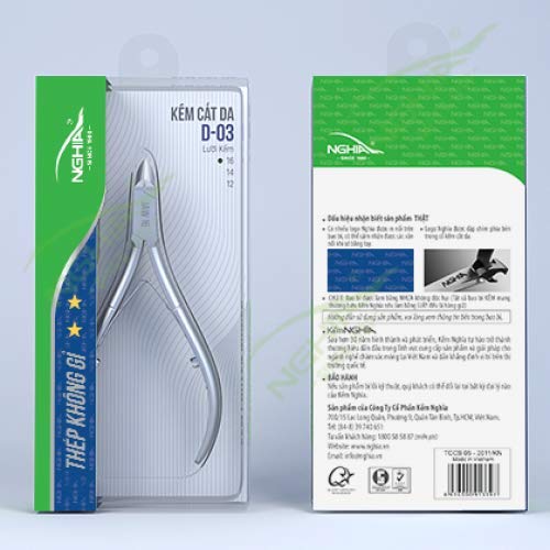 NghiaCuticle Nippers 16 jaw (6.5mm) - Many Type #D-01 to #D-05 (#D-03)