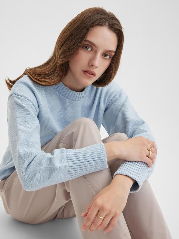 Image of Women's Cute Crewneck Extra Soft Sweater Pullover Tops Sweaters