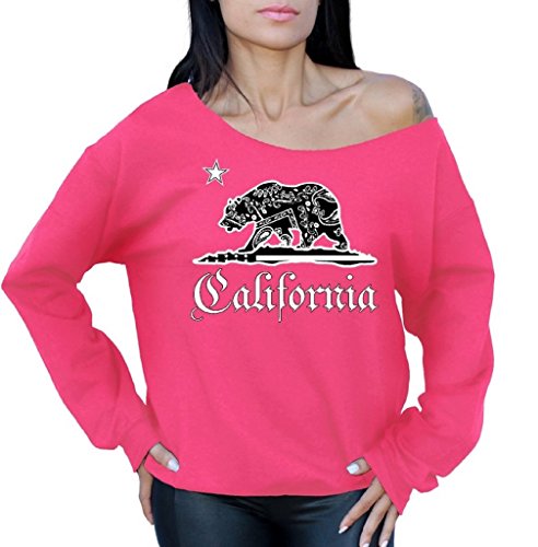 icustomworld California Bandana Bear Off the shoulder oversized slouchy sweater