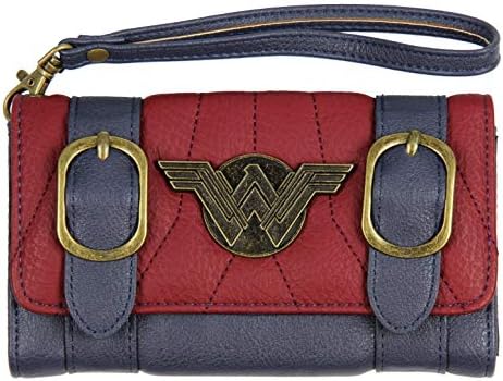 DC Comics Wonder Woman Front Flap Satchel Clutch Wallet with Wrist Strap