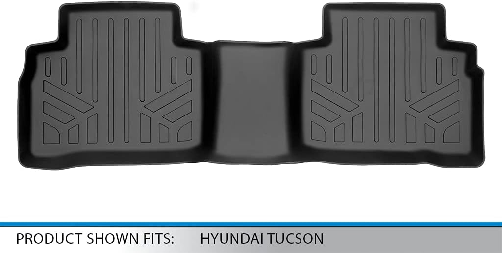 SMARTLINER All Weather Custom Fit 2nd Row Floor Mat Liner Set Compatible with 2022-2025 Hyundai Tucson