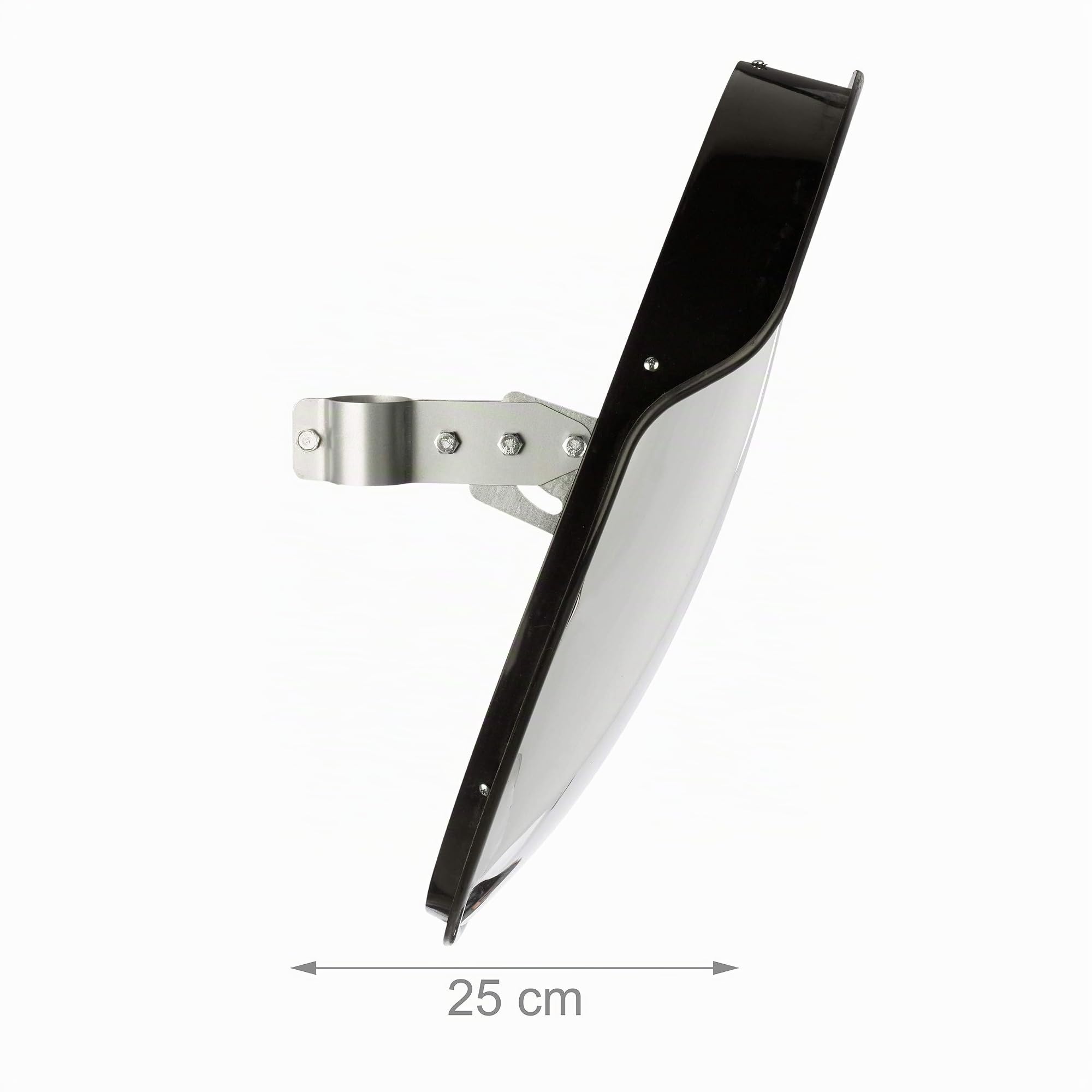 Relaxdays Specchio Convesso 60 cm, Resistente alle Intemperie, Infrangibile, per Esterni & Interni, incl. Supporto, Nero