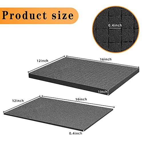 8PCS Square Foam Cube,Pick Apart Foam Insert,Pick and Pluck Foam,Pluck Pre Cube Sheet Foam Use for Game Box Cases DIY & Tool Storage Systems(4PCS 400 x 300 x 25 mm/4PCS 400 x 300 x 10mm) - Image 2