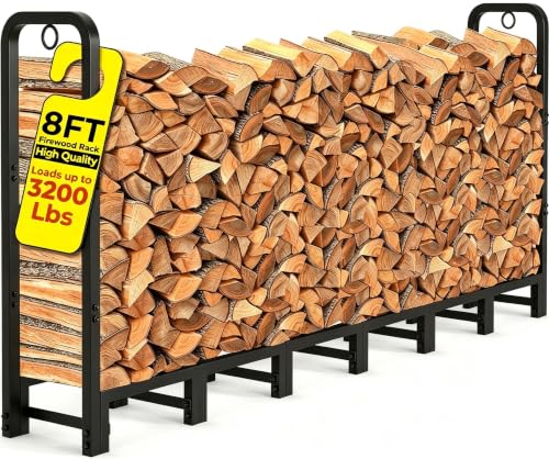 Amagabeli 8ft Firewood Log Rack