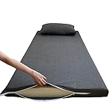 XHHBS Boden-Futon-Matratzenbezug (nur Bezug), 100% Baumwolle, Futon-Bezug, weicher, hautfreundlicher japanischer Boden-Futon-Matratzenschutz(Schwarz,80x190cm/31x75)