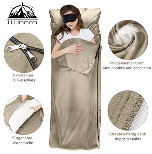 WILLNORN Sacco a pelo 2 in 1 in microfibra, sacco