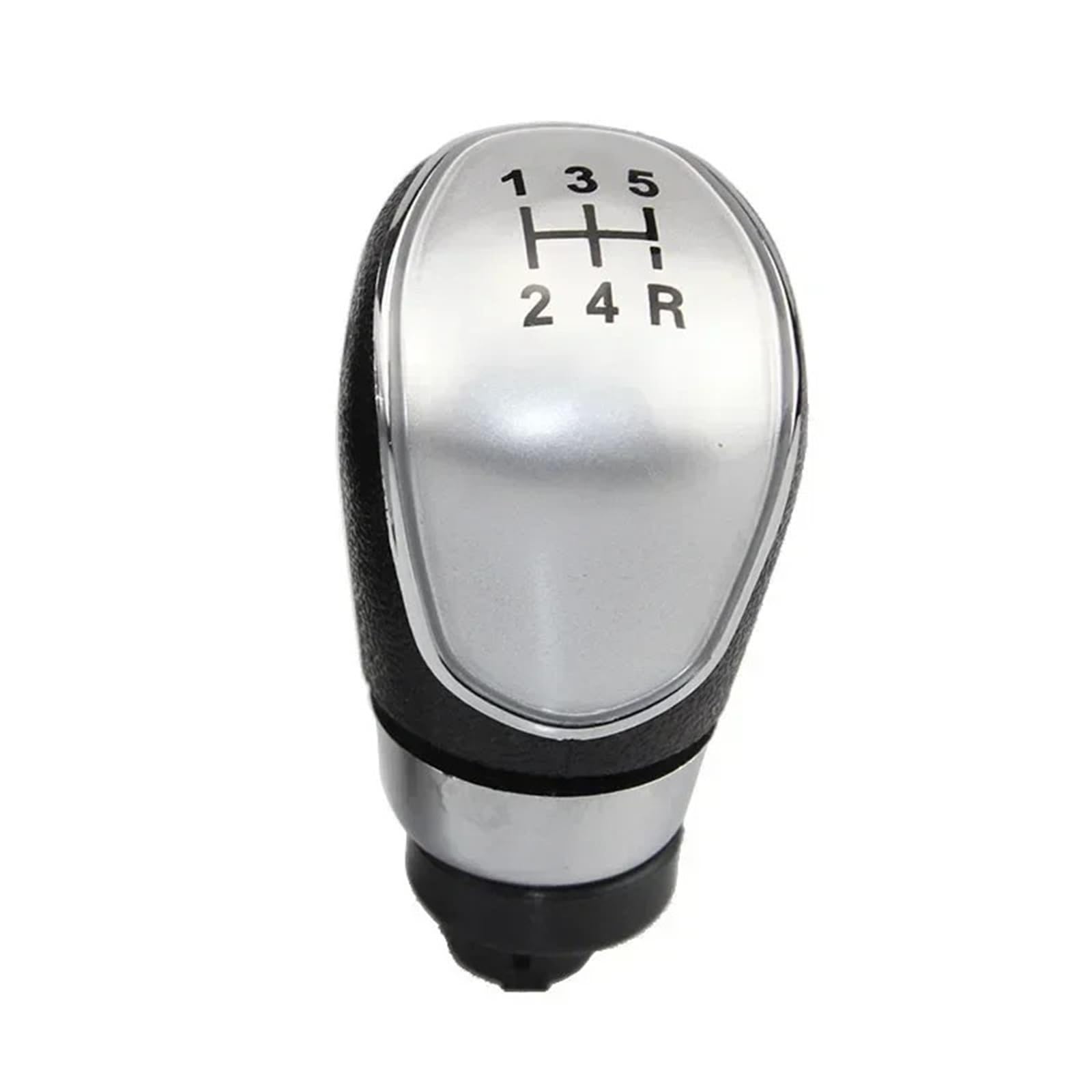 XZCVTYW for Ford for Focus MK2 MK3 Mondeo MK4 Fiesta MK7 Galaxy MK3 Kuga 2008-2013 Car Gear Shift Knob Stick Head Lever Handle 5/6 Speed Car Gear Shift Knob(5 Speed Silver)