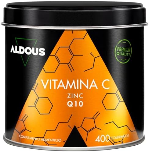 Vitamin C 1000 mg per daily dose + Zinc and Conzyme Q10, 400 Tabl...