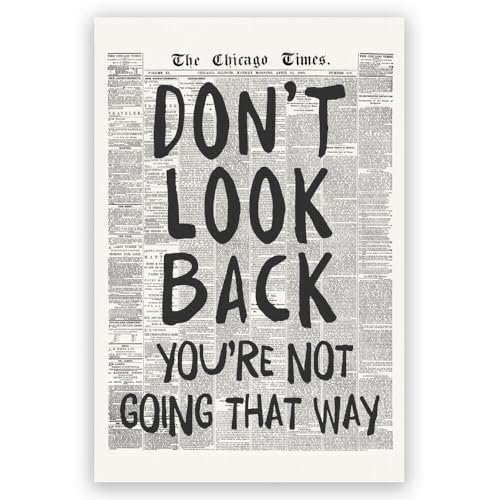 Black Retro Newspaper Posters Positive Affirming Trendy Wall Art Painting ...