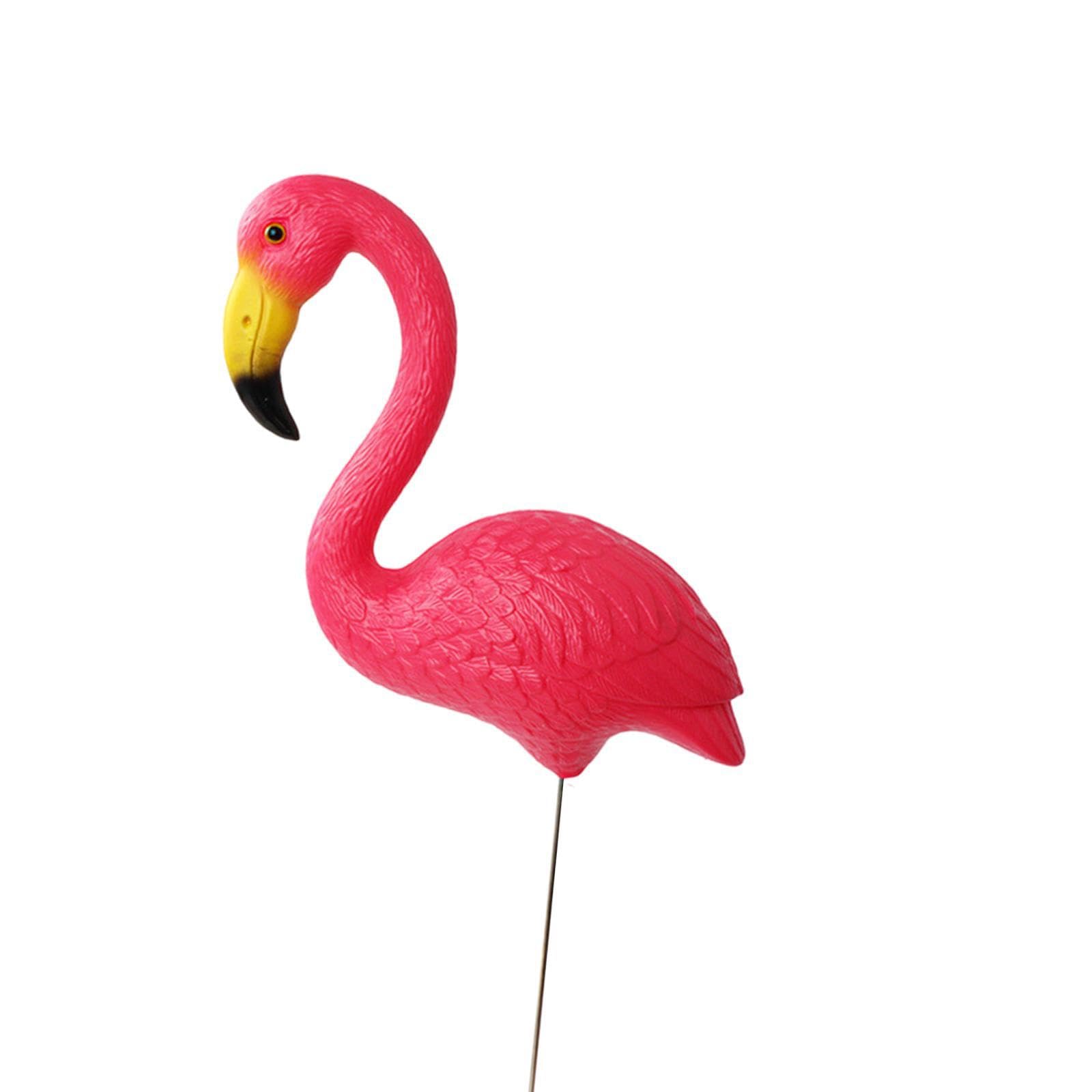 Lixsazse Pink Vibrant Flamingo Sculpture For Whimsical Garden Backyard Or Patio Decor Flowerpot Planter Holiday Decorations Accessories Entryway Flamingo Statue, 29.5X23cm 36Cm
