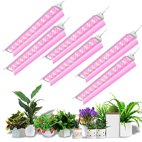 Holdwill 6 Pack Led Grow Light,T8 Integrated Growth Tube Lamp 4Ft 420W(70W X 6 1400W Equivalent), Double Row, Linkable Design, Plant Lights For Indoor Plants Full Spectrum #TOP3