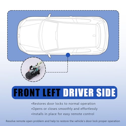 Door Lock Actuator Front Left Driver Side Compatible with 2011-2014 Dodge Challenger Door Latch Replacement 931-749 931749 68064403AF 68064403AB 68064403AC 68064403AD 68064403AE by Qagea - Image 2