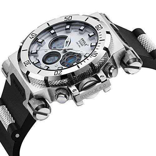 Buy Swole O'clock Quartz AnalogDigital White Dial Men's Watch Zeus51