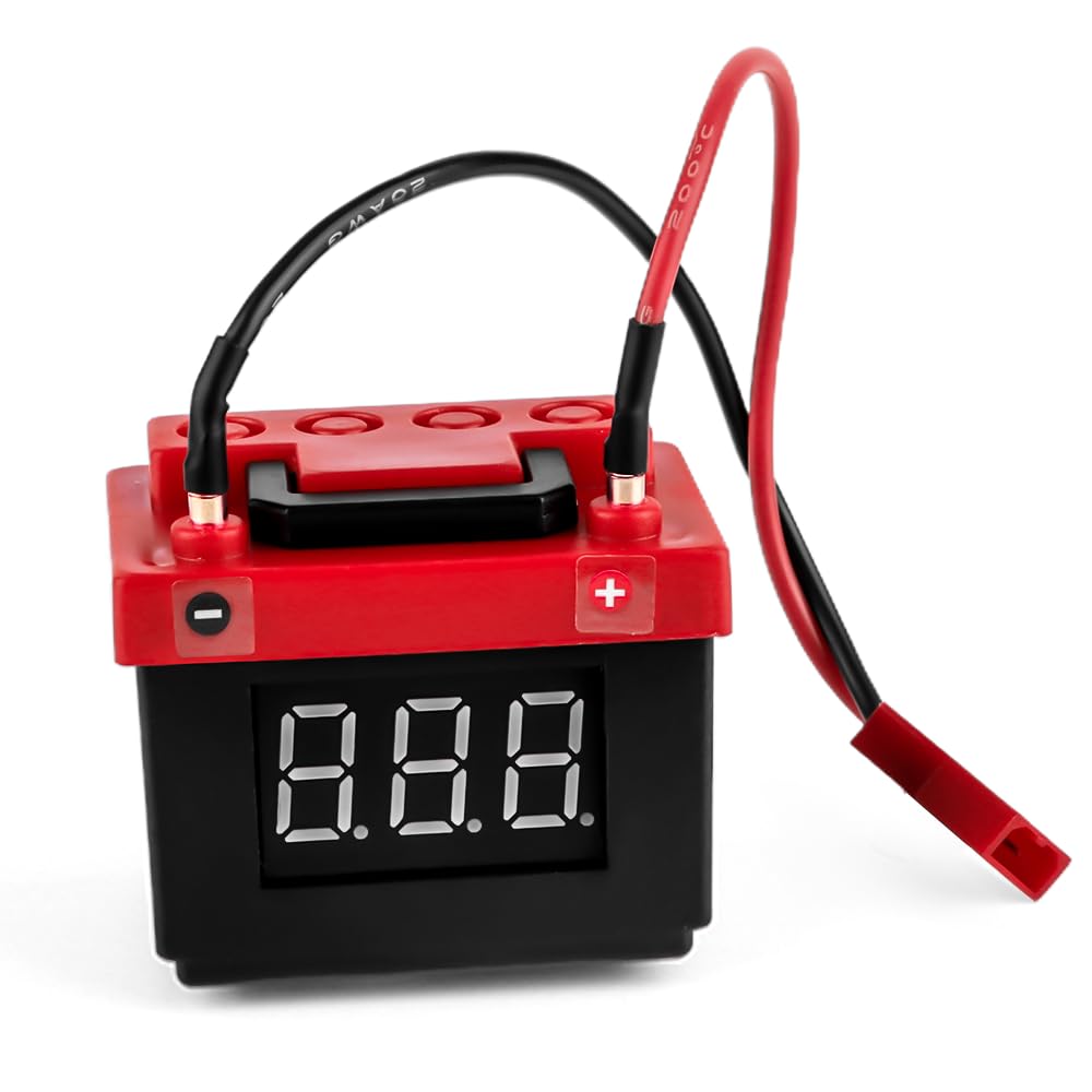 GLOBACT 1/10 RC Low Voltage Alarm Lipo Battery Tester for TRX4 Axial SCX10 RC4WD D90 Tamiya Redcat Gen7 1/10 RC Crawler Upgrade Accessories-image-27