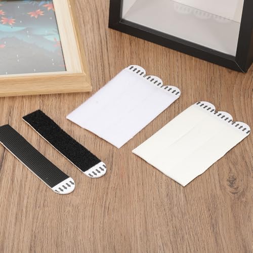 Image of PATIKIL 40-Pairs (80 Strips) Picture Hanging Strips, Heavy Duty Picture Hanging Strips Kit Removable Wall Hanging Strips Without Nails for Decorations, White 99 x 20mm