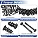 34 Sets (68Pcs) Computer Cooling Fan Screws Kit, #6-32 x 30mm Fan Screw + M5 x 10mm PC Case Fan Screws, Black Radiator Fan Screws for 60mm 80mm 90mm 92mm 120mm 140mm 240mm 360mm