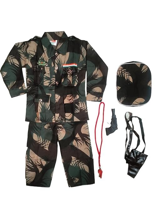 Image of Military Dress for Kids| Army Dress| Military Dress with All Accessories| Army Dress for Boys