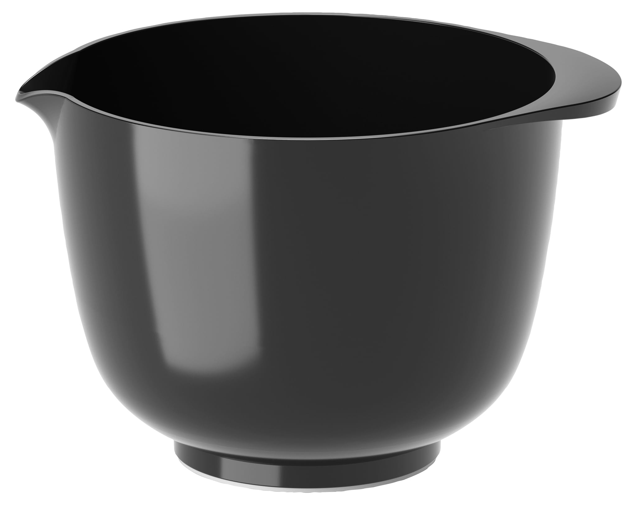 Rosti Margrethe Mixing Bowl – 1,5 Liter – Pour Spout and Non-Slip Base, Microwave and Dishwasher Safe, Recyclable Plastic, Carbon Black