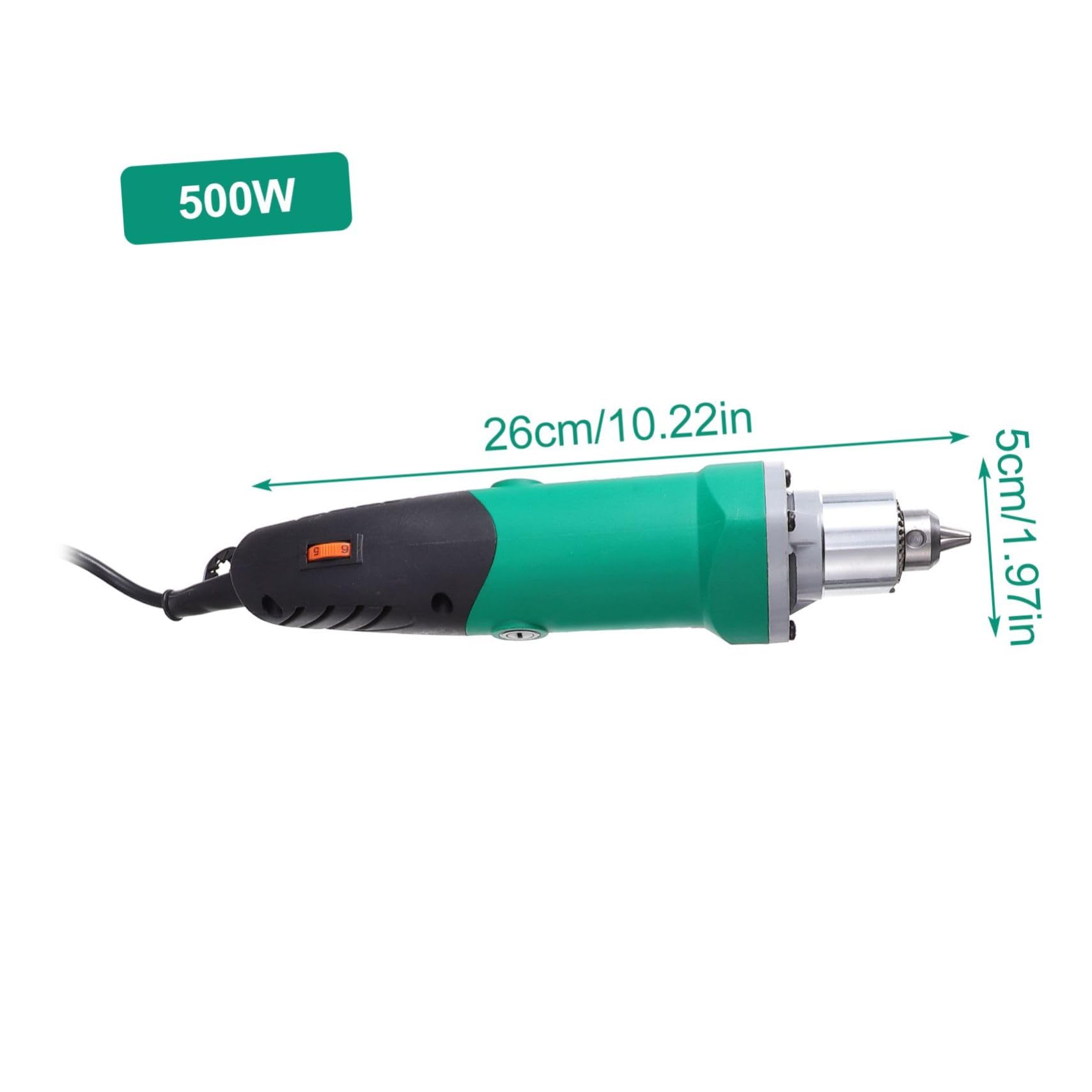 jojofuny Amoladora Eléctrica de 500 W Velocidad Ajustable y Portabrocas de 6,5 Mm, Herramienta Rotativa de Plástico y Metal para Grabado y Corte en Trabajos Precisos