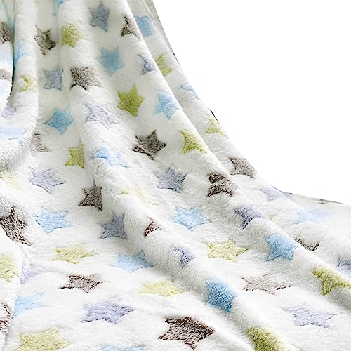 E&A Distribution Limited Baby Blankets Fleece Star Design- 75x100 cm Kids Baby Blanket Newborn Gifts Soft Plush Blankets | Bed Blanket for Baby Boy & Girl - Image 3